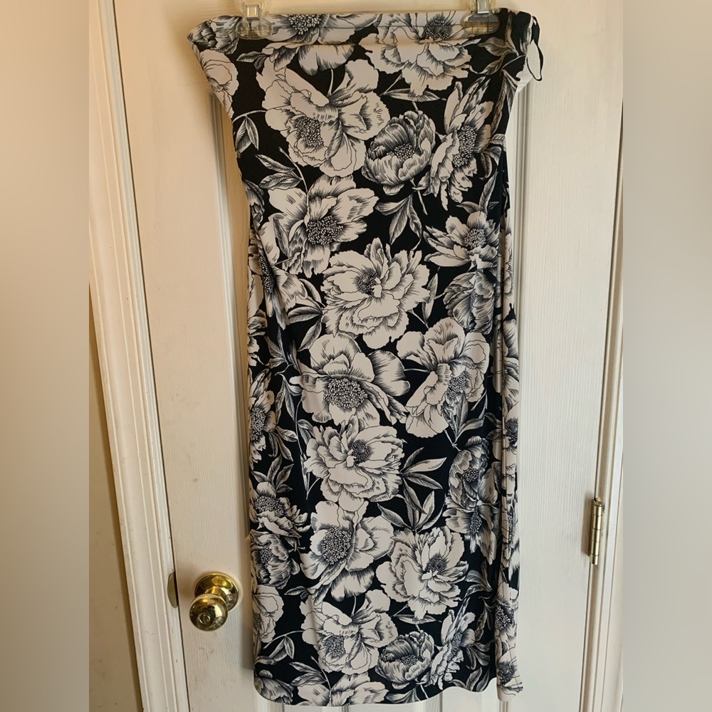 The Limited strapless, black and white, size L